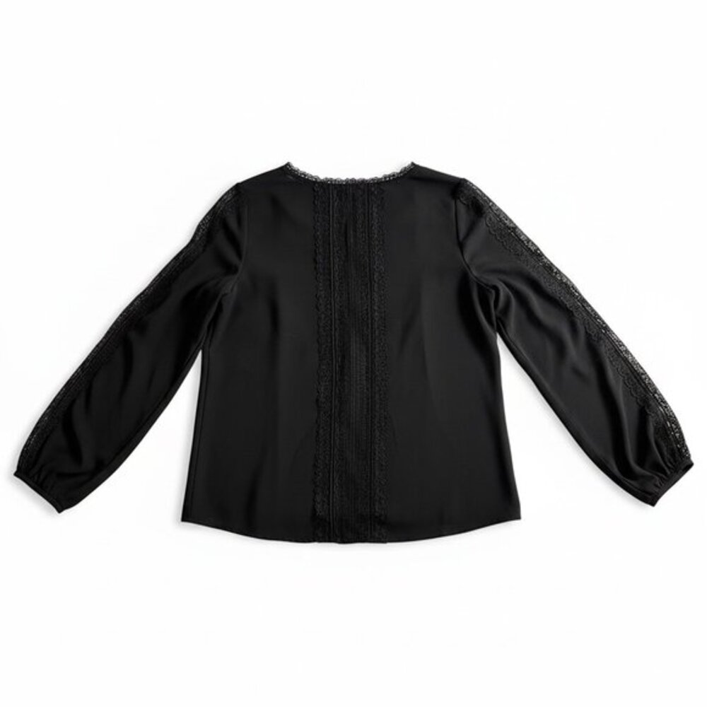 White House Black Market Lace Blouse Sheer Sleeves Dressy‎ 10